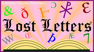 The Lost Letters of the Alphabet- Languages and Literature