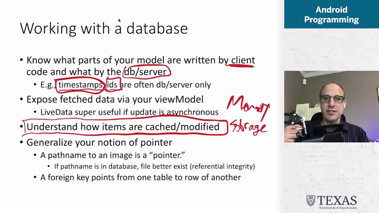 Design principles for an Android app that interacts with a database ...