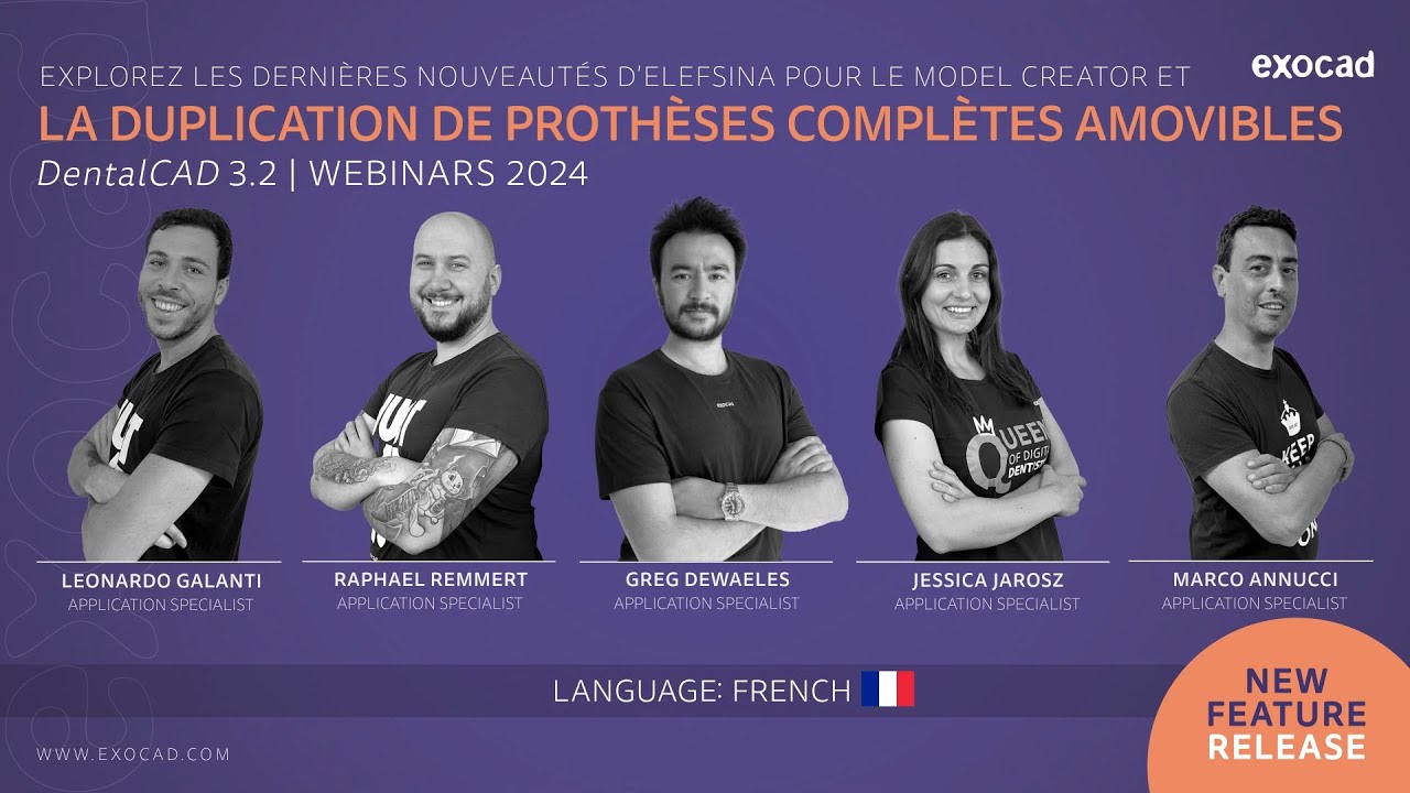 exocad DentalCAD 2024 WEBINAR - les nouveautés de Model Creator et la duplication de prothèses (FR)