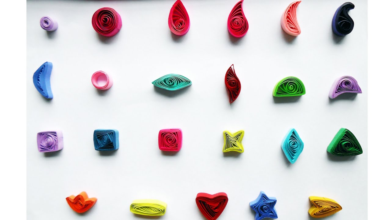 Paper Shapes made from Quilling Paper Strips