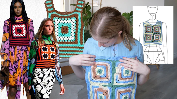 i made a designer crochet granny square top (miu m...