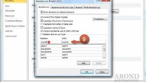 Using PowerPoint 2010 - Change AutoCorrect Settings