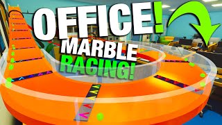 I Built a MARBLE RUN in the BOSS'S OFFICE and This Happened - Marble Racing