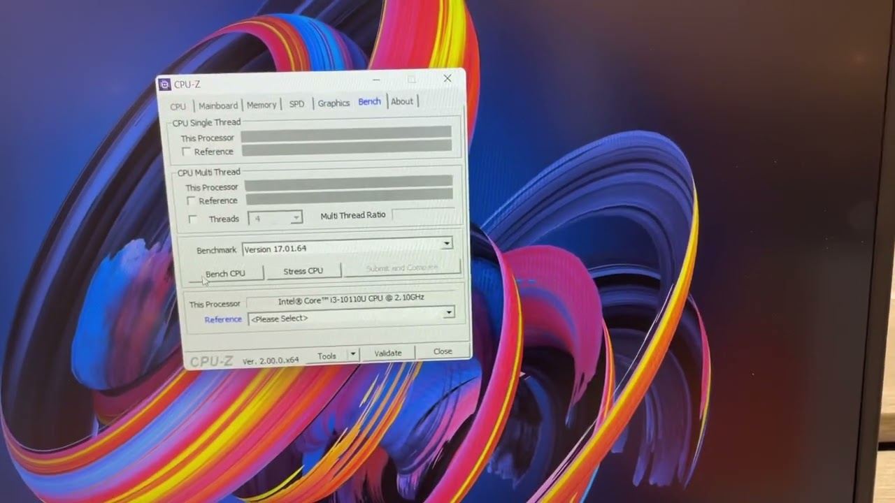 Huawei Matebook D15 (Cpu-Z Benchmark Test)