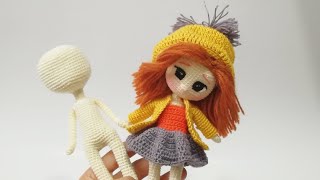 New doll(part 1) ابسط عروسه ممكن تعمليها في بسسسررررعه ١٥ سم♥️ (ج ١) full body