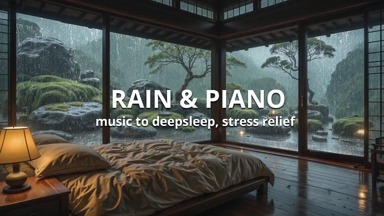 (No Ads) Rain Sounds and Soft Piano for Better Sleep – Relaxing Music All Night