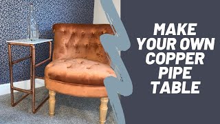 Make Your Own Copper Pipe and Marble Side Table