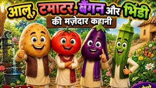  Aloo, Tomato, Brinjal & Okra's Amazing Friendship Adventure | Funny Vegetable Cartoon Story Update