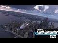 FS2024 BETA 4 SILKY SMOOTH SUNSET OVER NYC ULTRA GRAPHICS ON LAPTOP