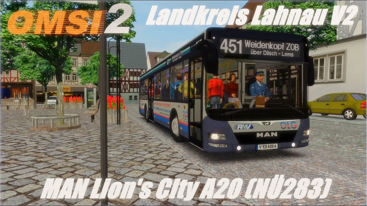 OMSI 2 • Landkreis Lahnau V2 (line 451) • MAN Lion's City A20 (NÜ283)