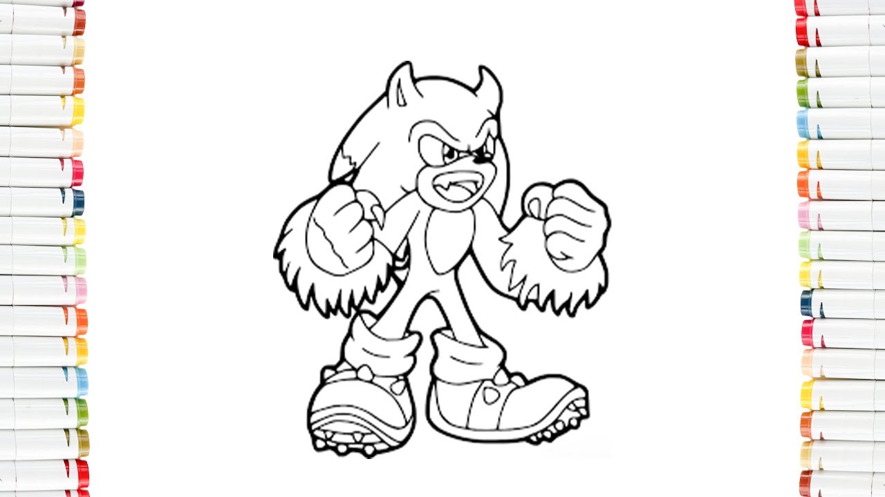 How to COLORING Sonic the werewolf - YouTube