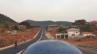 On the beach road towards Sussex beach, Freetown peninsula, up and down the hill!
