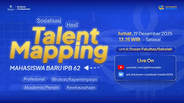 Sosialisasi Hasil Talent Mapping Mahasiswa Baru 2025 [DOSEN]