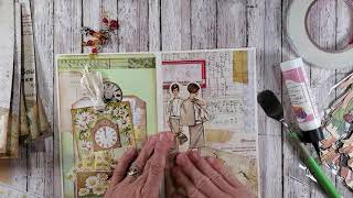 Designing Journal pages with vintage sewing patterns / Lazy Daisy Sewing Junk Journal / Part 6