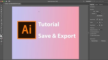 Illustrator Tutorial: Save and Export Files