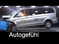 Mercedes V-Class V-Klasse 2015 crash test & ESC test - Autogefühl