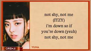 ITZY(있지) 'Not Shy' 【English Version】LYRICS