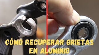 Soldadura TIG - Reparación completa de Grietas en Pieza de Byke de aluminio.