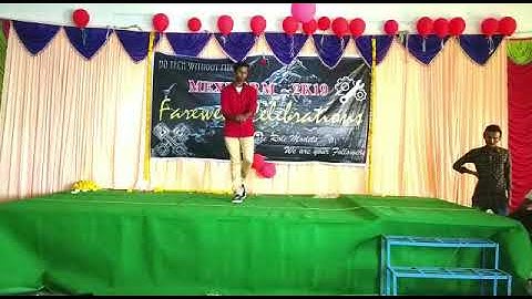 Vineeth Kumar dance performance at farewell party in Cbit