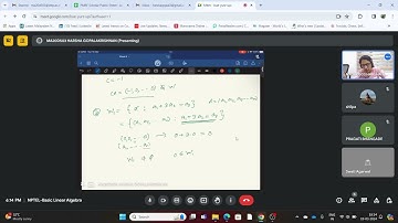 Week 8 live interaction session-Basic Linear Algebra_NPTEL