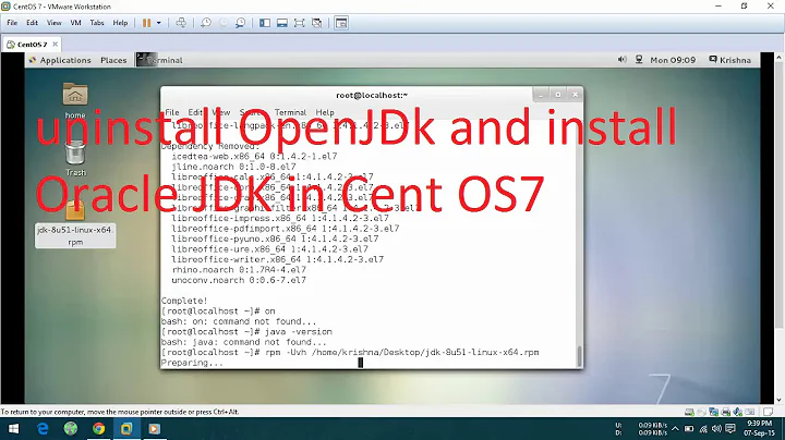 Uninstall Open JDK and install Oracle JDK in CentOS