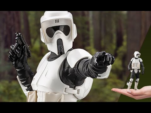 STAR WARS Black Series Biker Scout With Speeder Bike - YouTube