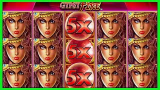 ★★JACKPOT HANDPAY★★$300 BETS★★GYPSY FIRE HIGH LIMIT SLOT MACHINE BUENO DINERO MUSEUM SLOTS KONAMI screenshot 2