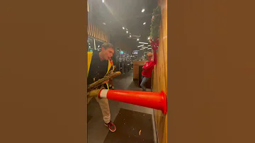 Traffic Cone Sax Man Strikes Again 