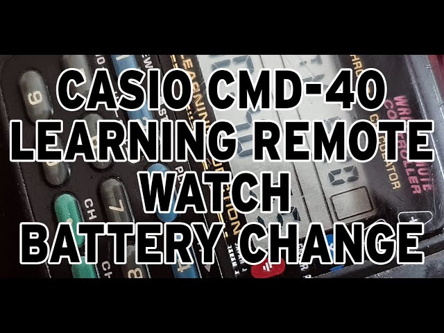 Casio Remote Control Watch - Battery Change - Youtube