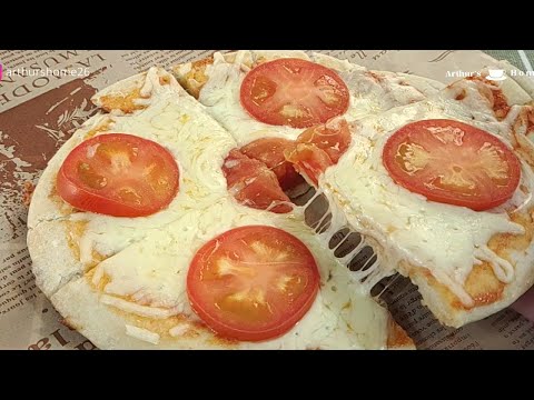 朋友教我一種非常簡單的披薩！不用烤箱｜披薩食譜｜Pizza｜簡單食譜