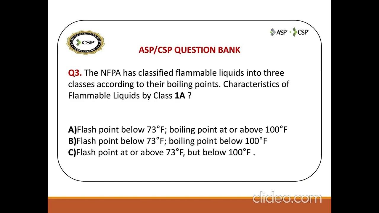 ASPCSP QUESTIONS 2&3 Automatic sprinkler systems & Class 1A