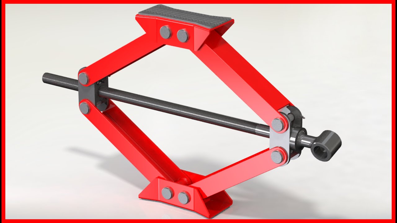 SCISSOR JACK DESIGN (SOLIDWORKS 3D MODEL) YouTube