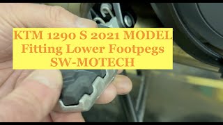 KTM 1290 SW MOTECH FOOT PEGS LOWER KIT INSTALLATION