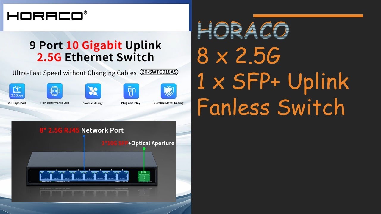  8 Port 2.5G Ethernet Switch with 10G SFP Uplink