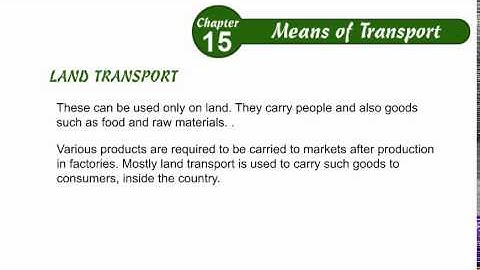 Environmental Studies Class 3 Chapter 15 Means of Transport,Part02