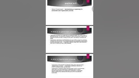 cogeneration and Trigeneration process