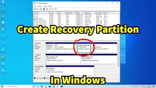 how to create a recovery partition in windows 10 or 11 pc or laptop