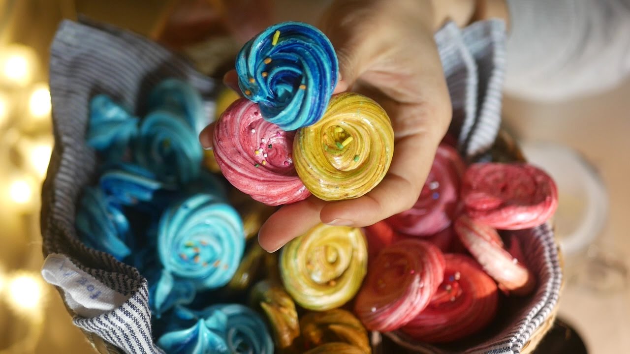ASMR │머랭쿠키 냠냠/Meringue cookies Eating Sounds/Tapping/No talking/이유asmr