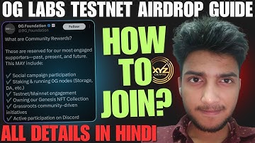 OG Labs Airdrop Guide In Hindi | 0G Labs Testnet | Node | XYZ Crypto