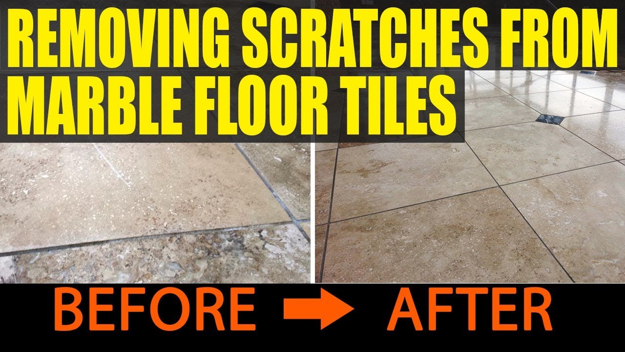 Removing Scratches from Marble floor tiles in Woodhall Spa