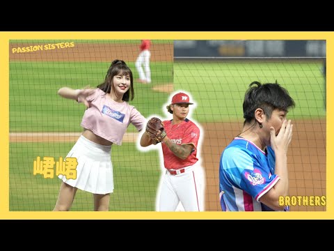 本台走一日球迷 林凱威上場直接卡歌噓爆 峮峮默默下台 不鼓勵這樣做 噓凱威會衰的 大氣度的小白深感無奈 去當兵別喊了 因為一堆沒當兵的xd 還我峮峮啊 cheerleaders fancam