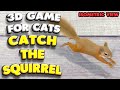 3D game for cats | CATCH THE SQUIRREL (isometric view) | 4K, 60 fps, stereo sound