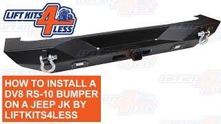 Hightlight Install DV8 RS-10 Rear Bumper W/LED Lights On A Jeep JK By Liftkits4less