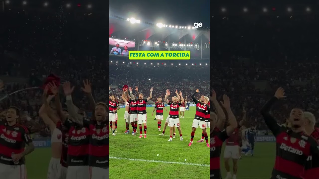 FESTA COM A TORCIDA DO FLAMENGO! | #shorts | ge.globo