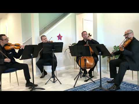 Sunset Strings' quartet performs Bittersweet Symphony.