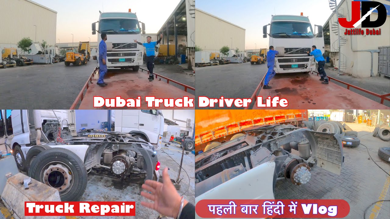 Truck Repair | New Parts | पहली बार हिंदी में Vlog | Dubai Truck Driver Life