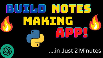 Build a Note-Taking App Within Minute using ChatGPT #chatgpt #openai | Mini Python Project