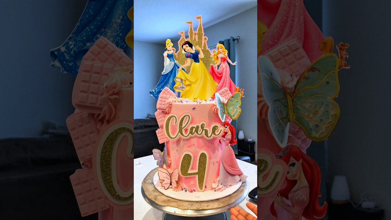Princess Buttercream Cake Decorating | Disney Princess Birthday Cake Design 