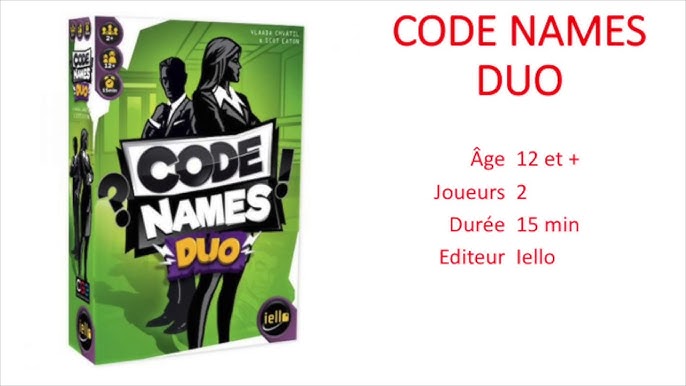 Codenames Duo  Partie c1c922cc0582 - Vidéos - Codenames Duo (2017) -  Jeux d'Ambiance 