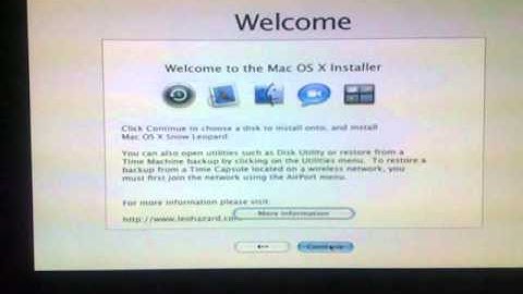 installing mac os 10.6.2 and upgrade to 10.6.7 PART 2